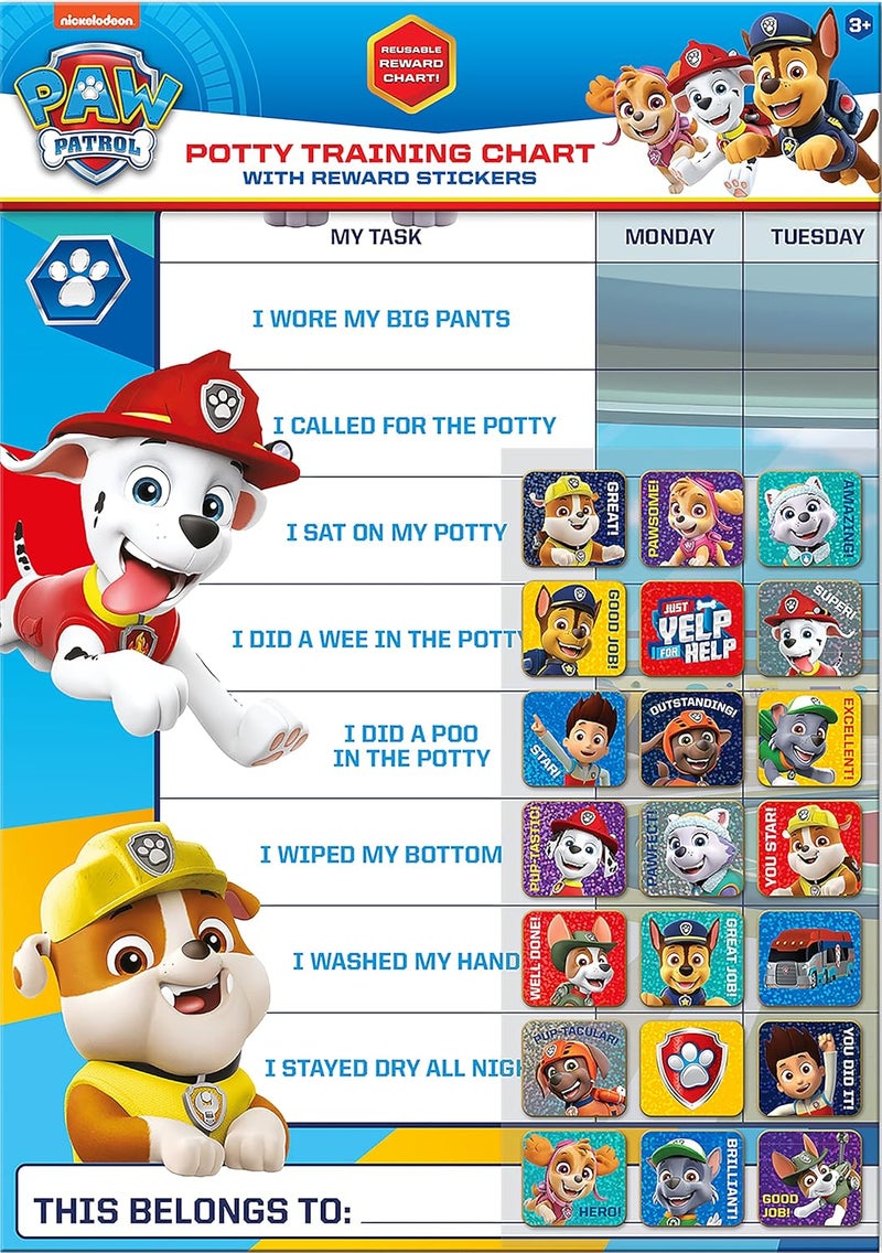 Paper Projects Paw Patrol Potty Training Reward Chart - Image 1